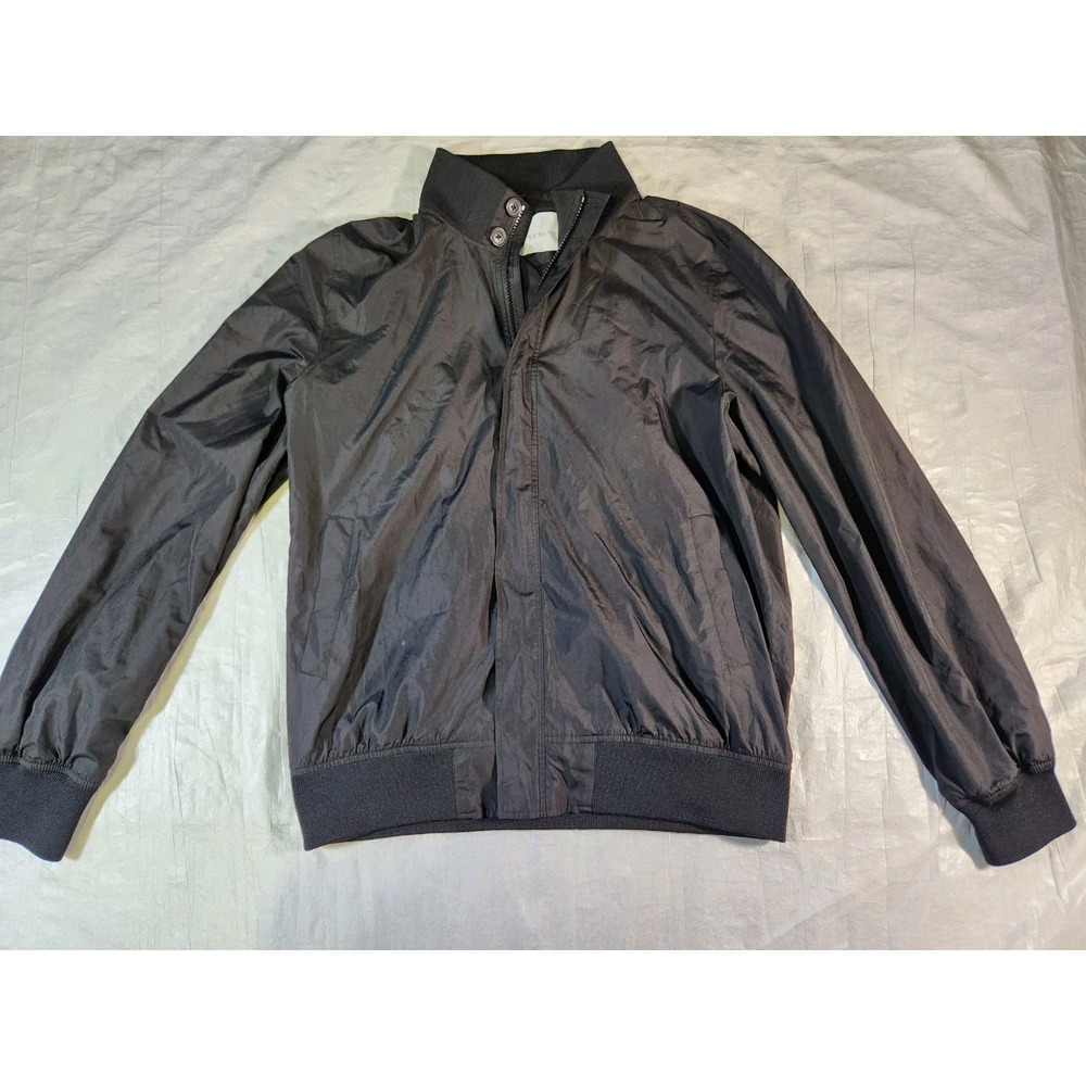 Everlane Bomber Jacket Mens Medium Black Zip Pockets Windbreaker M
